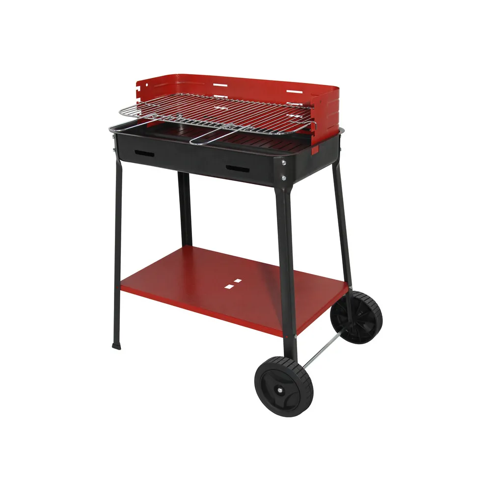 BARBECUE IN ACCIAIO 504.50 C/RUOTE 50X35X80 CM