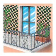 TRALICCIO ESTENSIBILE IN PLASTICA BIANCO 2X1 M (5