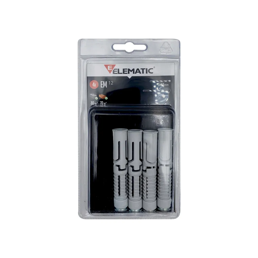 ELEMATIC BLISTER TASSELLO EM14 14X75 MM 4 PZ (10