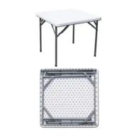 C TAVOLO IN ACCIAIO E HDPE PIEGHEVOLE  87X87XH74CM