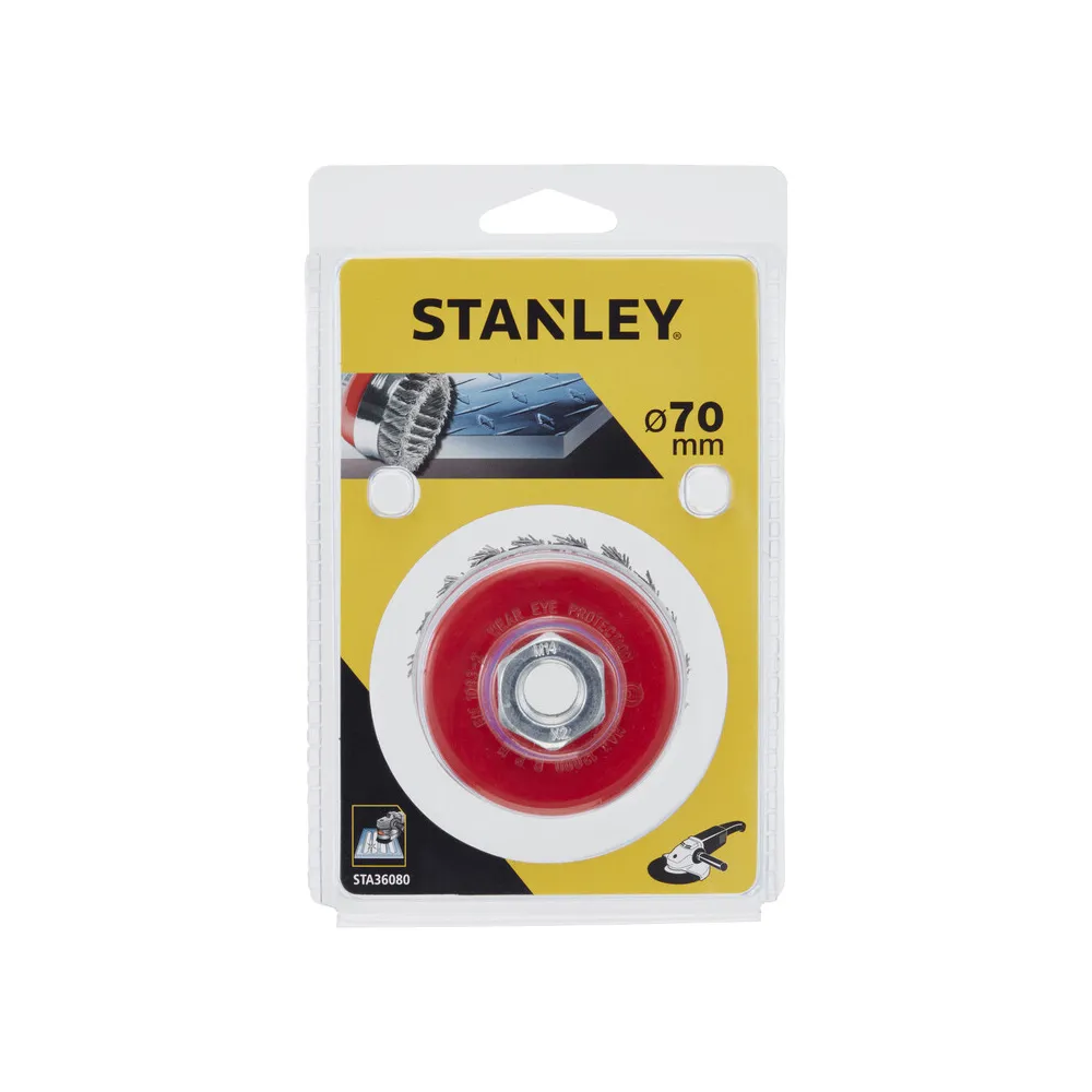 PIRANHA STANLEY STA36080 (X36080)  SPAZZOLA ACCIAIO A TAZZA D.75