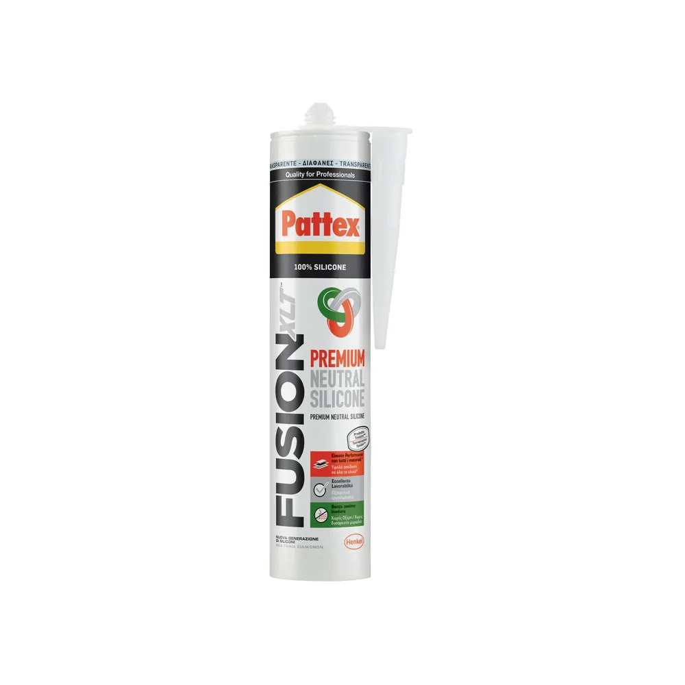 CARTUCCIA SILICONE FUSION XLT TRASPARENTE ML.300 (12