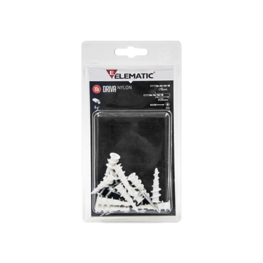 ELEMATIC BLISTER TASSELLO DRIVA 5X30 MM VITE 10+10 PZ* (15 ELEMATIC BLISTER TASSELLO DRIVA 5X30 MM VITE 10+10 PZ* (15
