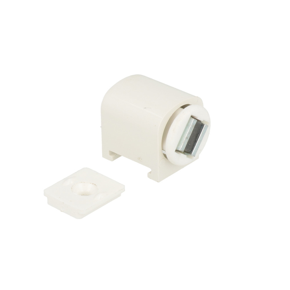 White magnetic closures with 6 kg force base. 2 pcs.