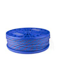 Corde en polypropylène Ø 6 mm. couleur bleu-rouge Au mètre
