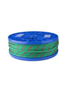 Polypropylene rope Ø 6 mm. Green-red color By the meter