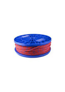 Polypropylene rope Ø 6 mm. red-blue Per meter