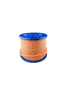 Orange polypropylene rope Ø 10 mm. Per meter