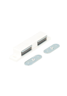 Fermetures magnétiques blanches à appliquer avec double contreplaque, lot de 2 pièces.