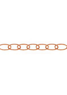 Oval ornamental chain Ø 2.8 mm. in copper-plated steel 25 mt.