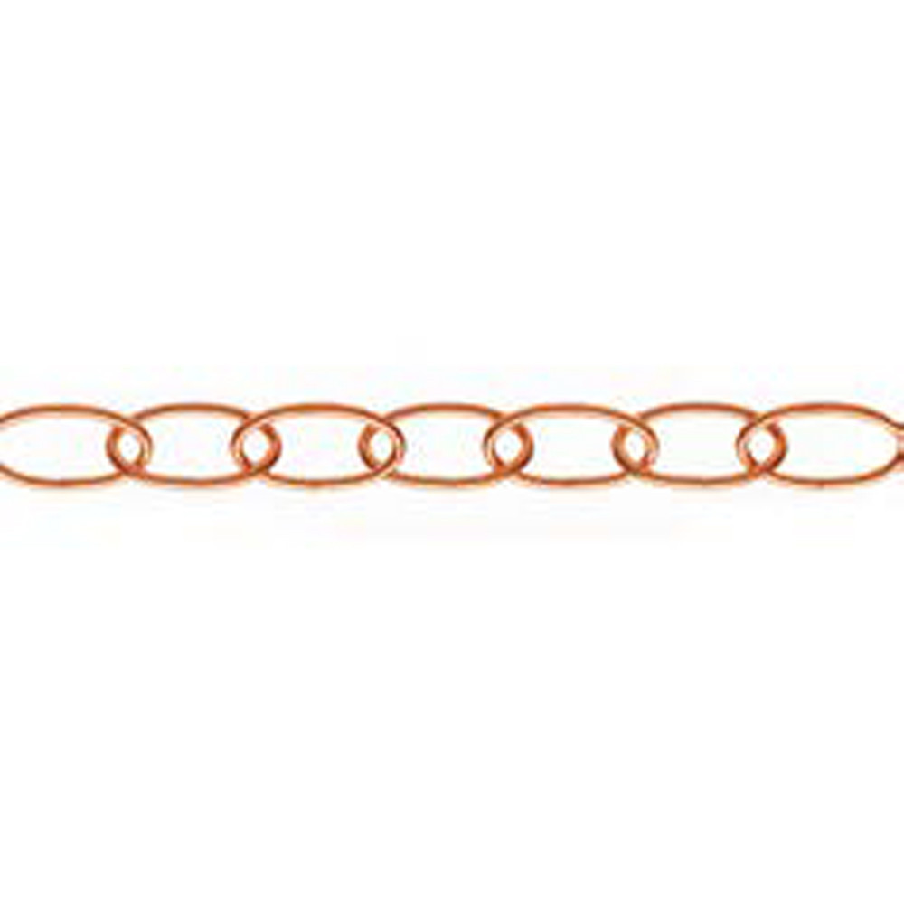 Oval ornamental chain Ø 2.8 mm. in copper-plated steel 25 mt.