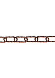 Ornamental twisted chain Ø 3.8 mm. in burnished steel 15 mt.