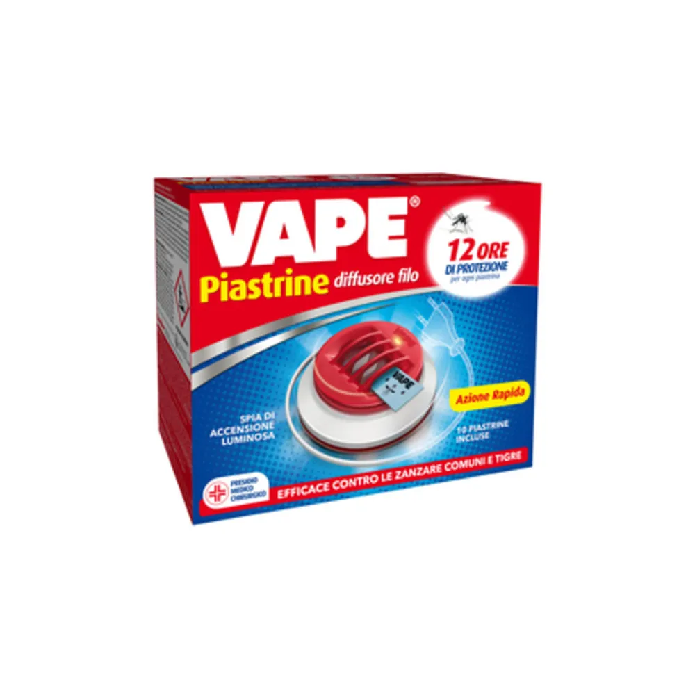 ANTIZANZARE VAPE ELETTROEM C/FILO E 10 PIASTRINE (12