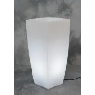 VASO STILO SQUARE BRIGHT 33X33X70CM LUCE BIANCA