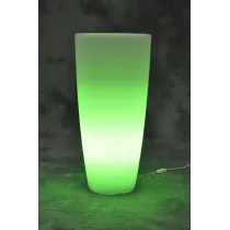 VASO STILO ROUND BRIGHT D 33X70CM LUCE VERDE