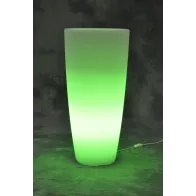 VASO STILO ROUND BRIGHT D 33X70CM LUCE VERDE