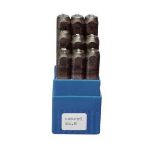 PUNZONI IN ACCIAIO SERIE  9 NUMERI 6X67 MM