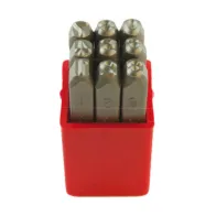 PUNZONI IN ACCIAIO SERIE  9 NUMERI 8X75 MM