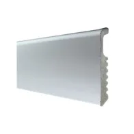 BATTISCOPA 75X8 POLISTIRENE LISCIO 200 CM ALLUMINIO (10