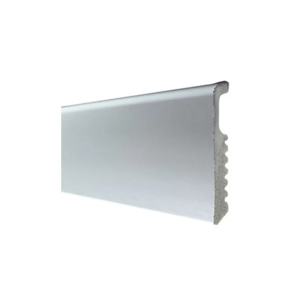 BATTISCOPA 75X8 POLISTIRENE LISCIO 200 CM ALLUMINIO (10