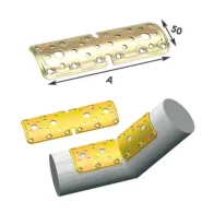 PIASTRA 902 DIRITTA PALI TONDA PIEG ACC TROP 50X160 MM (25