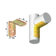 PIASTRA 904 TONDA ANG 90 GRA PALI ACC TROP 80X80 MM (25