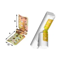 PIASTRA 914 CERNIERA PALI TONDA ACC TROP  98X 98 MM (10