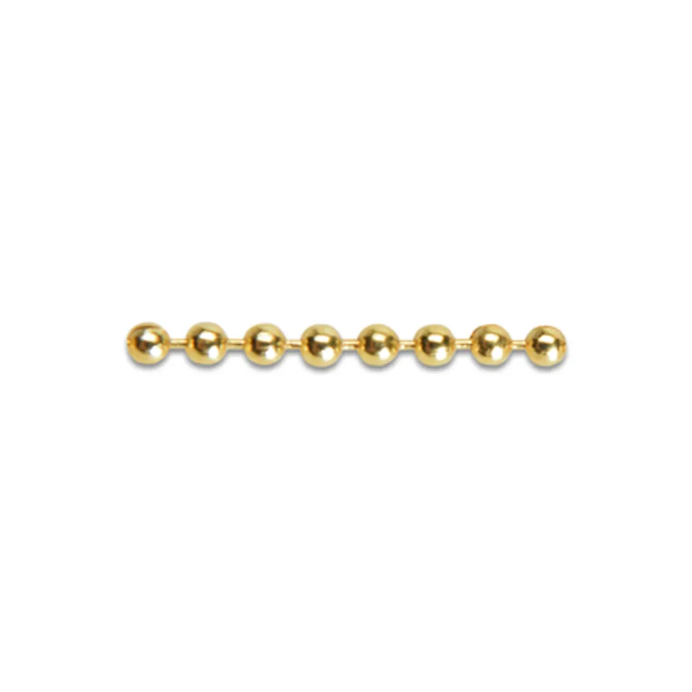 CATENA A PERLINE OTTONE LUCIDO D 4 CATENA A PERLINE OTTONE LUCIDO D 4