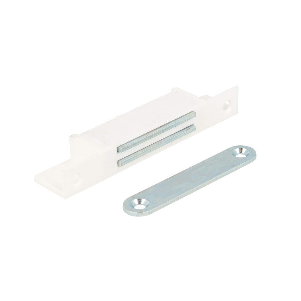 White magnetic closures to be recessed or applied force 12 kg. 2 pcs.