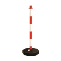 COLONNA SEGNALETICA BIANCO ROSSA H 90 CM (10