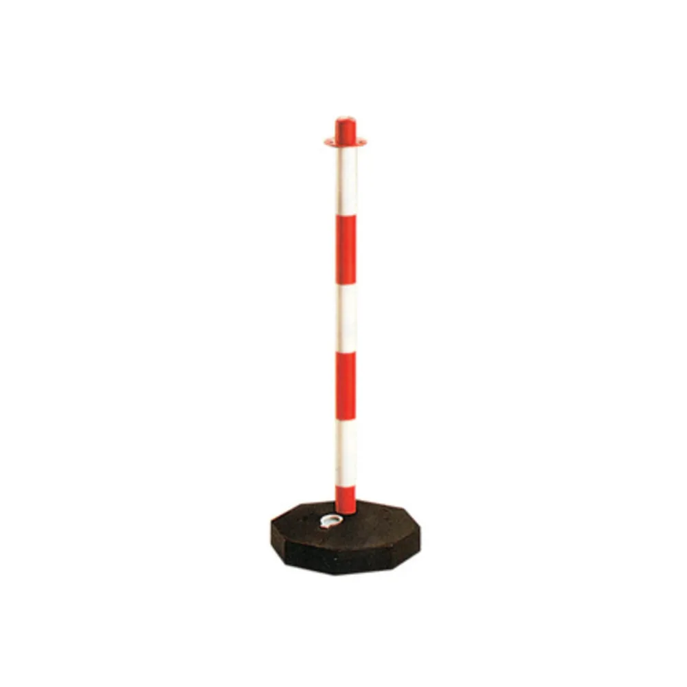 COLONNA SEGNALETICA BIANCO ROSSA H 90 CM (10