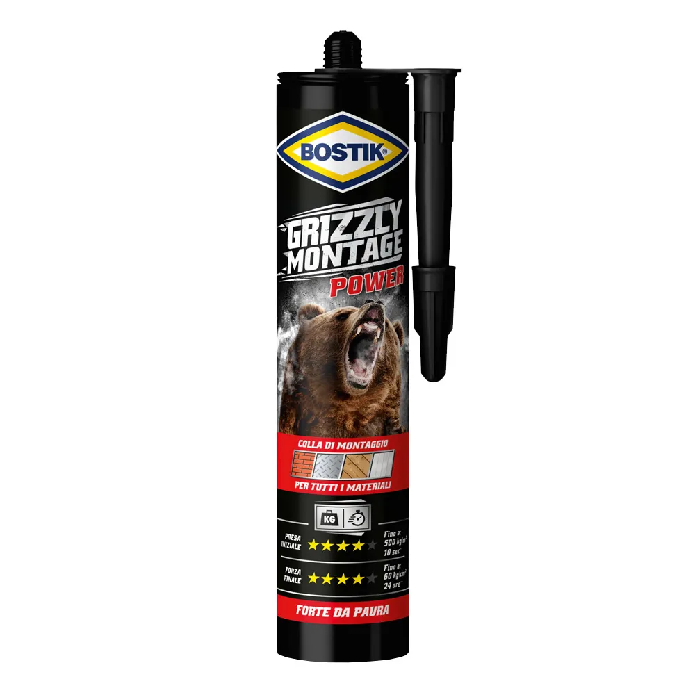 BOSTIK GRIZZLY MONTAGE POWER 370 G BIANCO CART