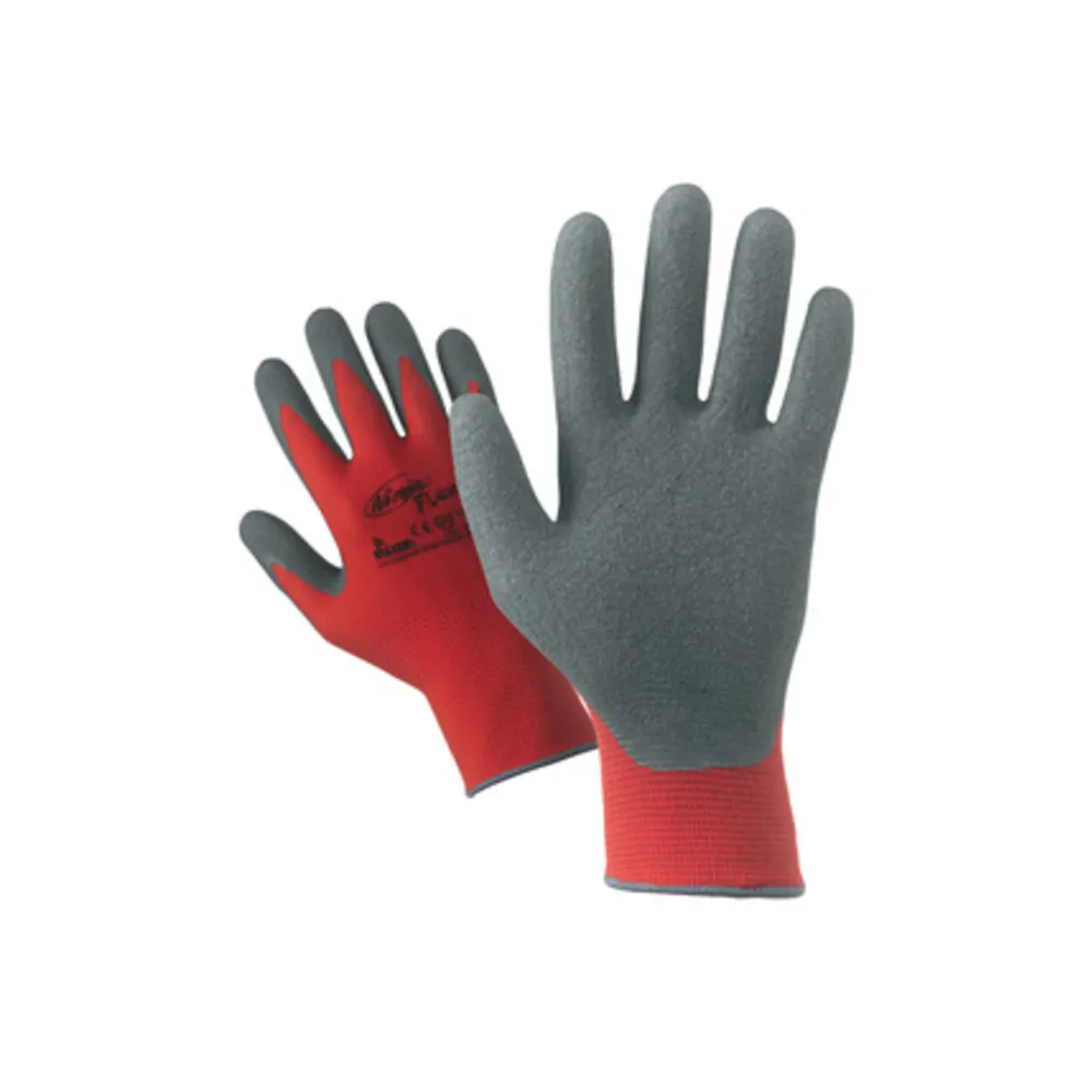 GUANTI NYLON/LATTICE ROSSO/GRIGIO TG.10 (12