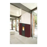 STUFA PELLET CANALIZ SLIM 9KW KING 10C BORDEAUX