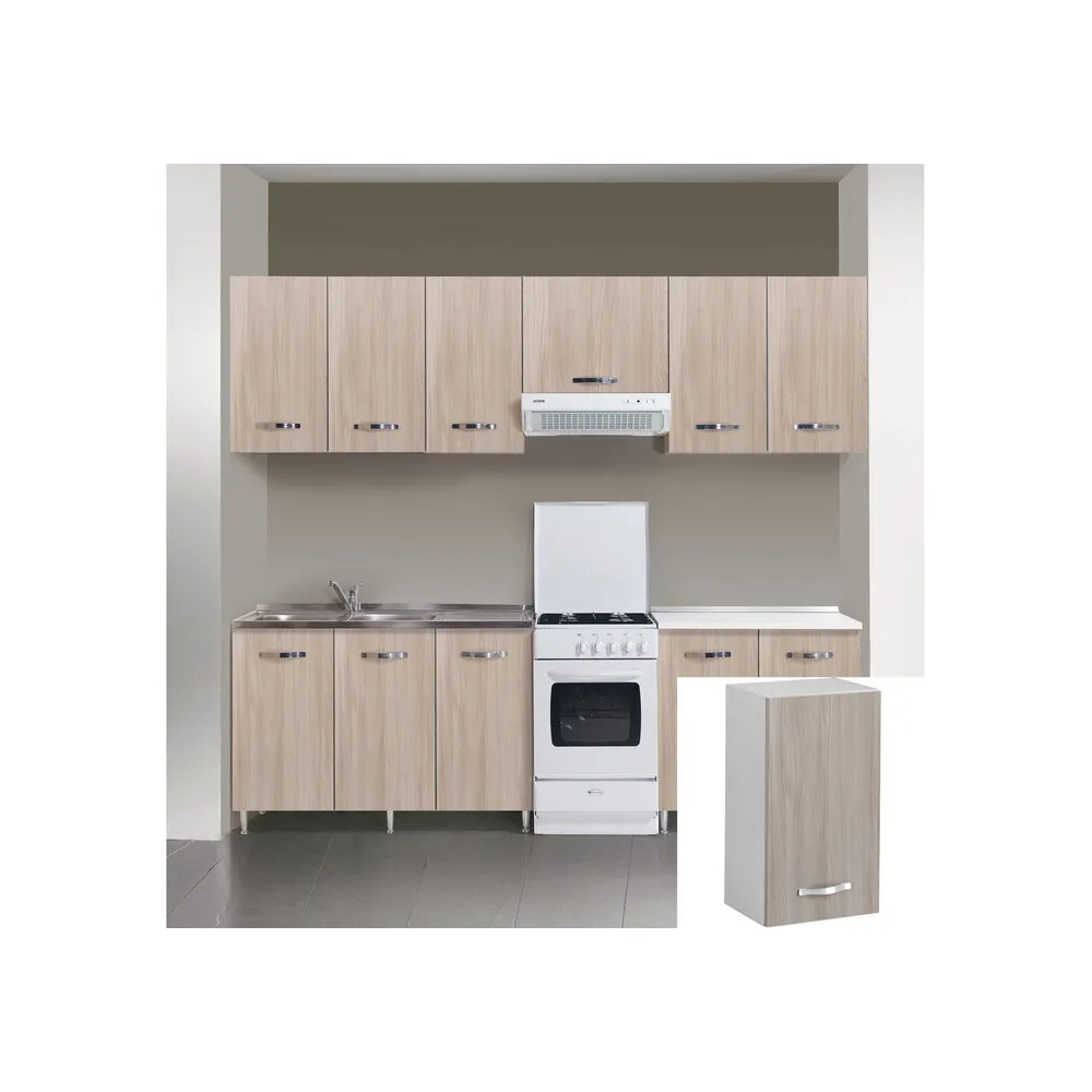KIT CUCINA PENSILE 1 ANTA 40X30XH72 CM OLMO