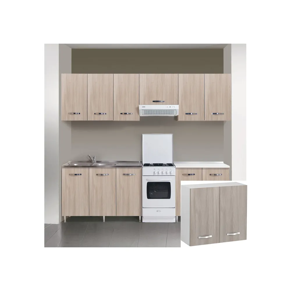 KIT CUCINA PENSILE 2 ANTE 80X32XH72 CM OLMO
