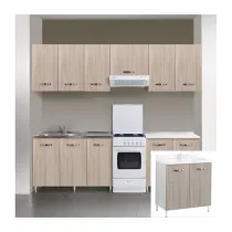 KIT CUCINA BASE 2 ANTE 80X50XH85 CM S/LAVELLO OLMO