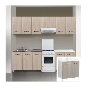 KIT CUCINA BASE 2 ANTE 80X50XH85 CM S/LAVELLO OLMO