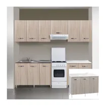 KIT CUCINA BASE 3 ANTE 120X50XH85 CM S/LAVELLO OLMO