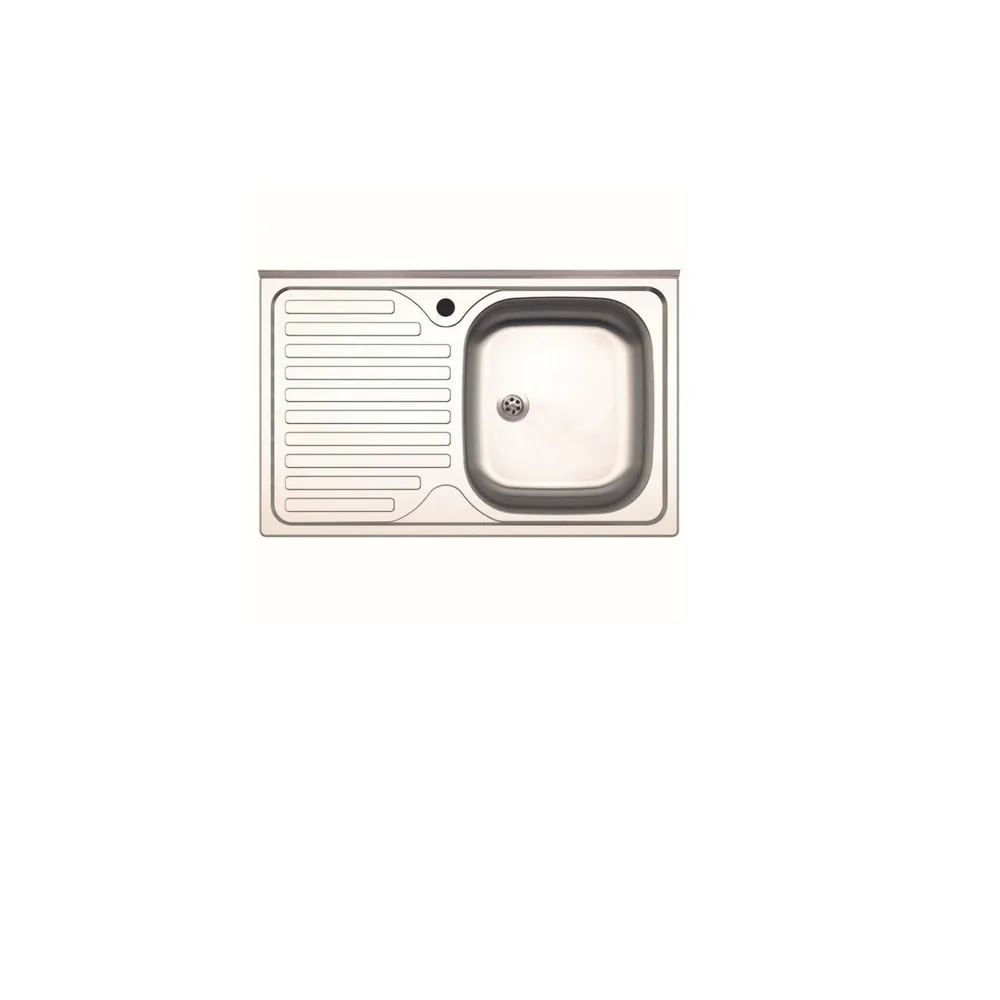 LAVELLO APPOGGIO INOX 1 VASCA DX + GOCCIOLATOIO SX 80 CM LAVELLO APPOGGIO INOX 1 VASCA DX + GOCCIOLATOIO SX 80 CM