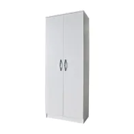 KIT ARMADIO 2 ANTE SCARPIERA 5 RIPIANI 71X38X182 BIANCO FRASS.