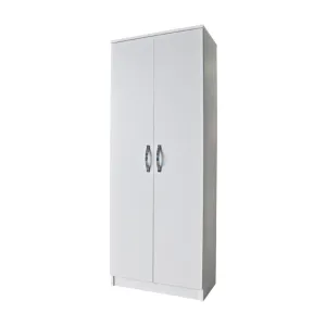 KIT ARMADIO 2 ANTE SCARPIERA 5 RIPIANI 71X38X182 BIANCO FRASS.