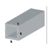 PROFILO ARGENTO H.100 CM TUBO QUADRO 10X10X1 MM** (5