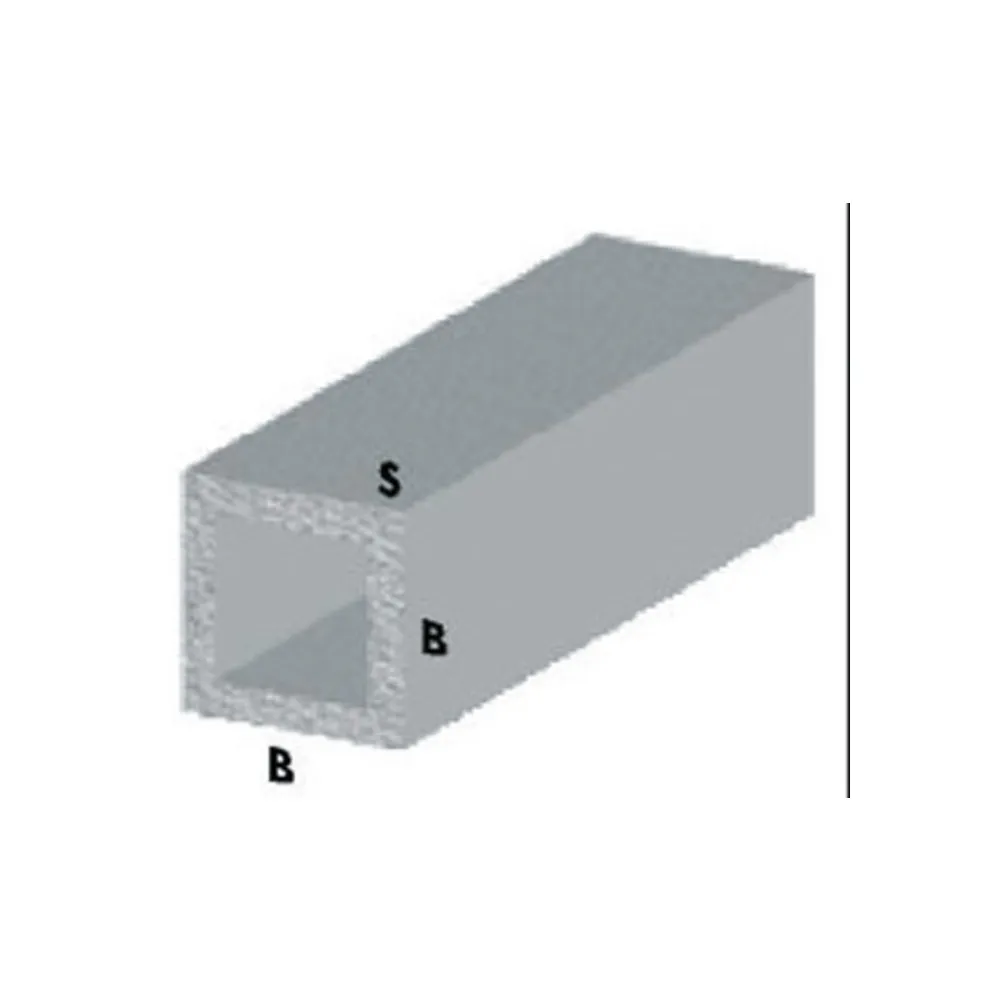 PROFILO ARGENTO H.100 CM TUBO QUADRO 10X10X1 MM** (5