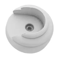 ROSETTA BASTONE LEGNO TENDA A PARETE D 35 MM BIANCO* (2