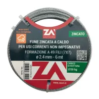 FUNE ACCIAIO ZINCATO 42F D 1