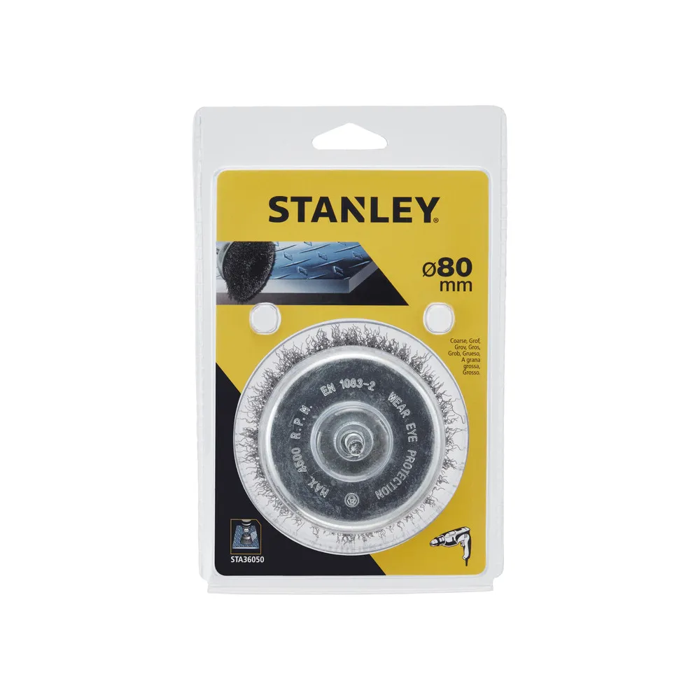 PIRANHA STANLEY STA36050 (X36050) SPAZZOLA ACCIAIO A TAZZA D.85