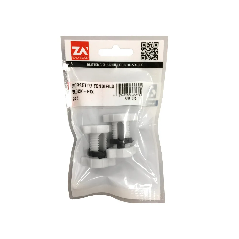 MORSETTO NYLON REGOLABILE P/FILO 0/6 MM 2 PZ