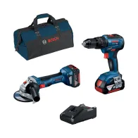 BOSCH-B SUPERKIT 18V TRAPANO+SMERIG.+2BATT.4