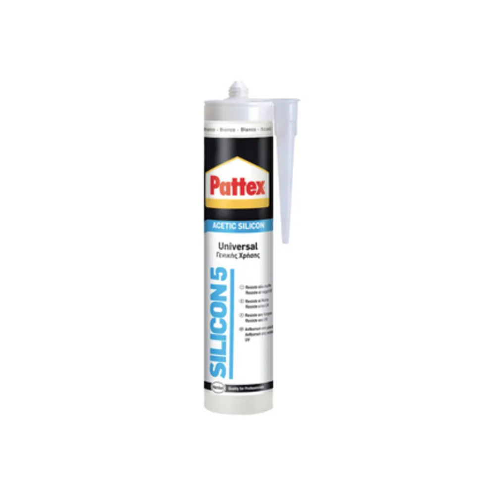 PATTEX SILICON 5 UNIVERSALE TRASPAR 280 ML CARTUC (25